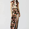 SAU LEE Moira Cut-out Dress - Black/Pink / 00