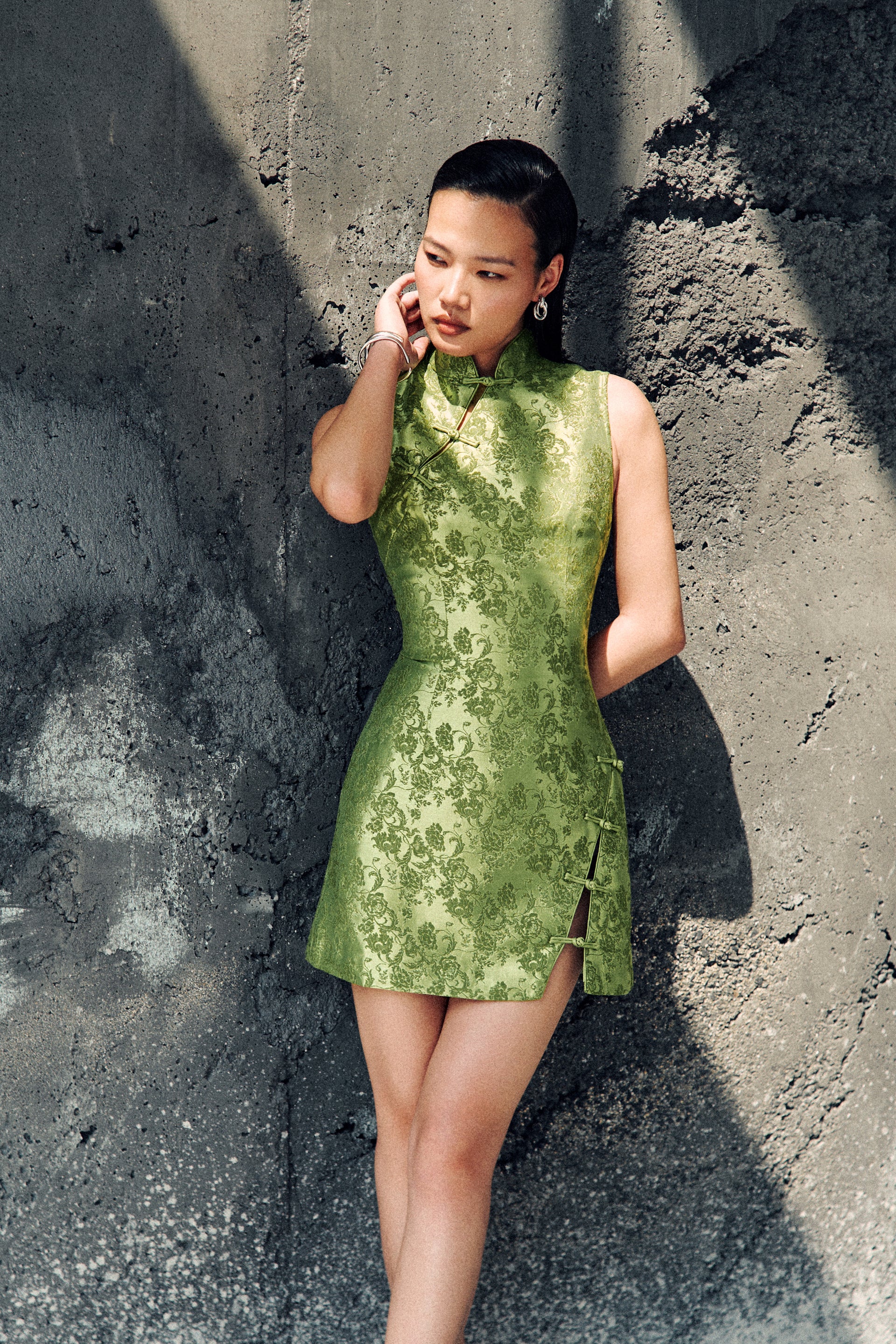 Ines Brocade Mini Dress – SAU LEE