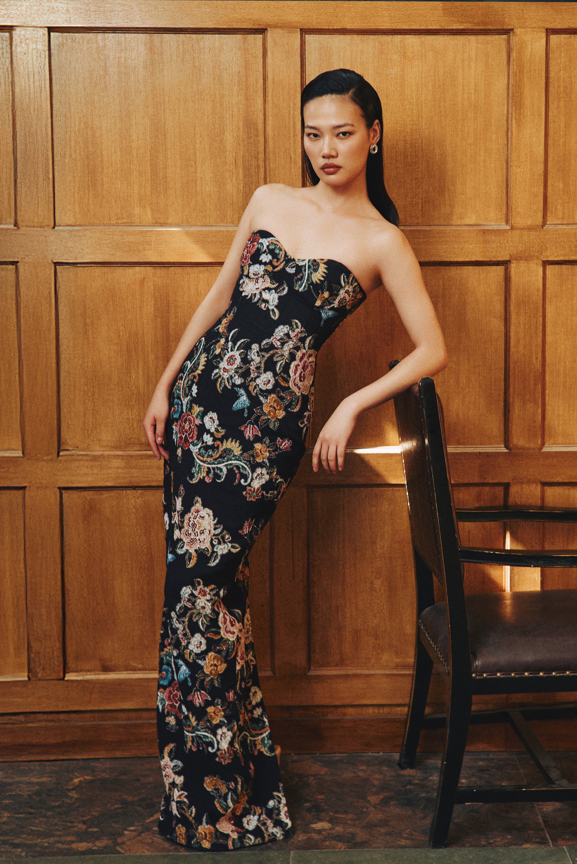 Maren Brocade Gown