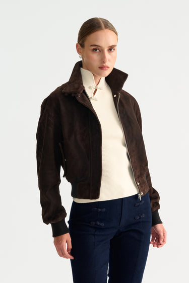 Ronan Suede Bomber Jacket