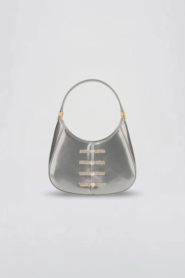 SAU LEE mini sau PATENT MINI BAG - Gunmetal