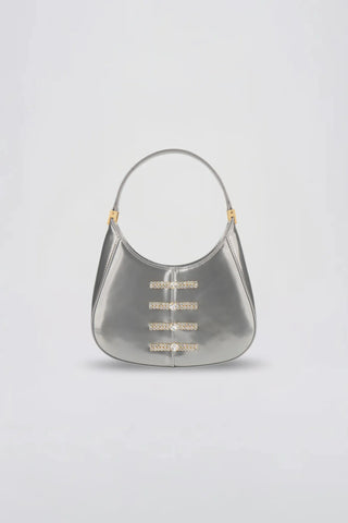 SAU LEE mini sau PATENT MINI BAG - Gunmetal