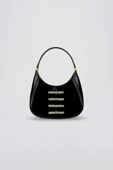 SAU LEE mini sau PATENT MINI BAG - Black