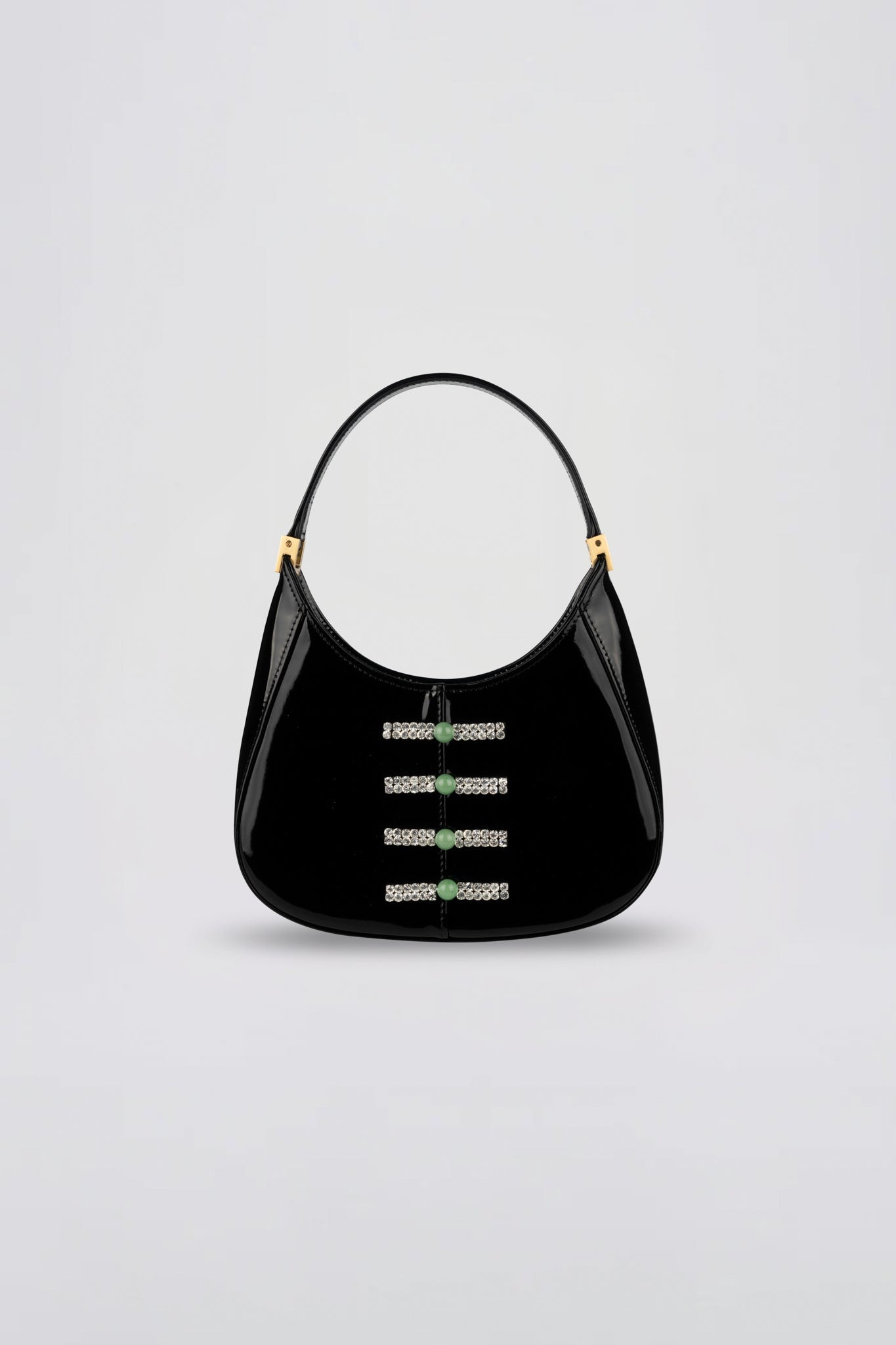 SAU LEE mini sau PATENT MINI BAG - Black