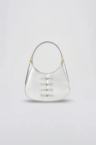 SAU LEE mini sau PATENT MINI BAG - Silver