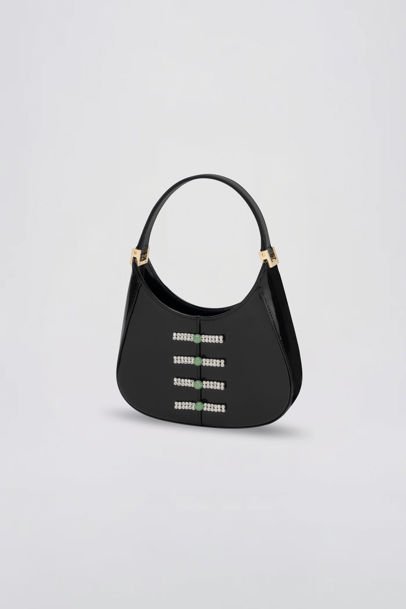 SAU LEE mini sau PATENT MINI BAG - Black