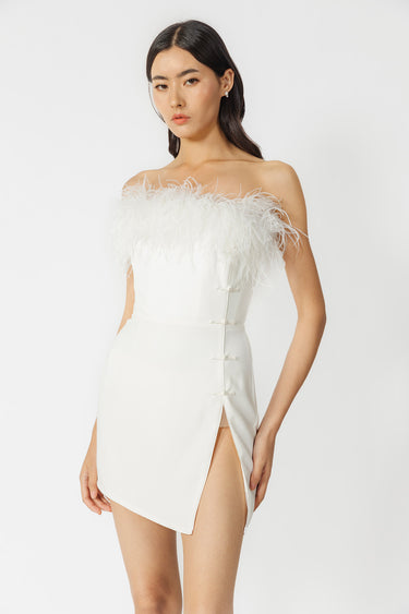 SAU LEE Ima Mini Dress - White / 00