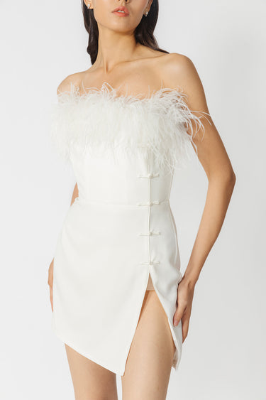 SAU LEE Ima Mini Dress - White / 00
