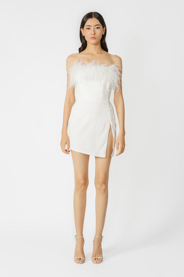 SAU LEE Ima Mini Dress - White / 00