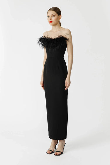 SAU LEE Iman Strapless Dress - Black / 00