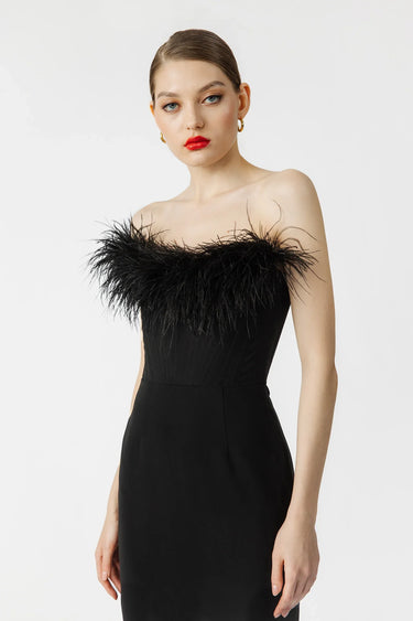 SAU LEE Iman Strapless Dress - Black / 00