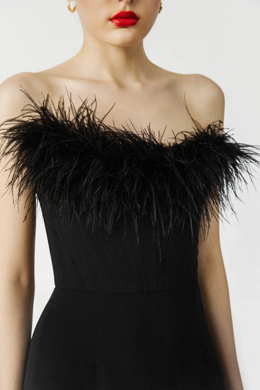 SAU LEE Iman Strapless Dress - Black / 00