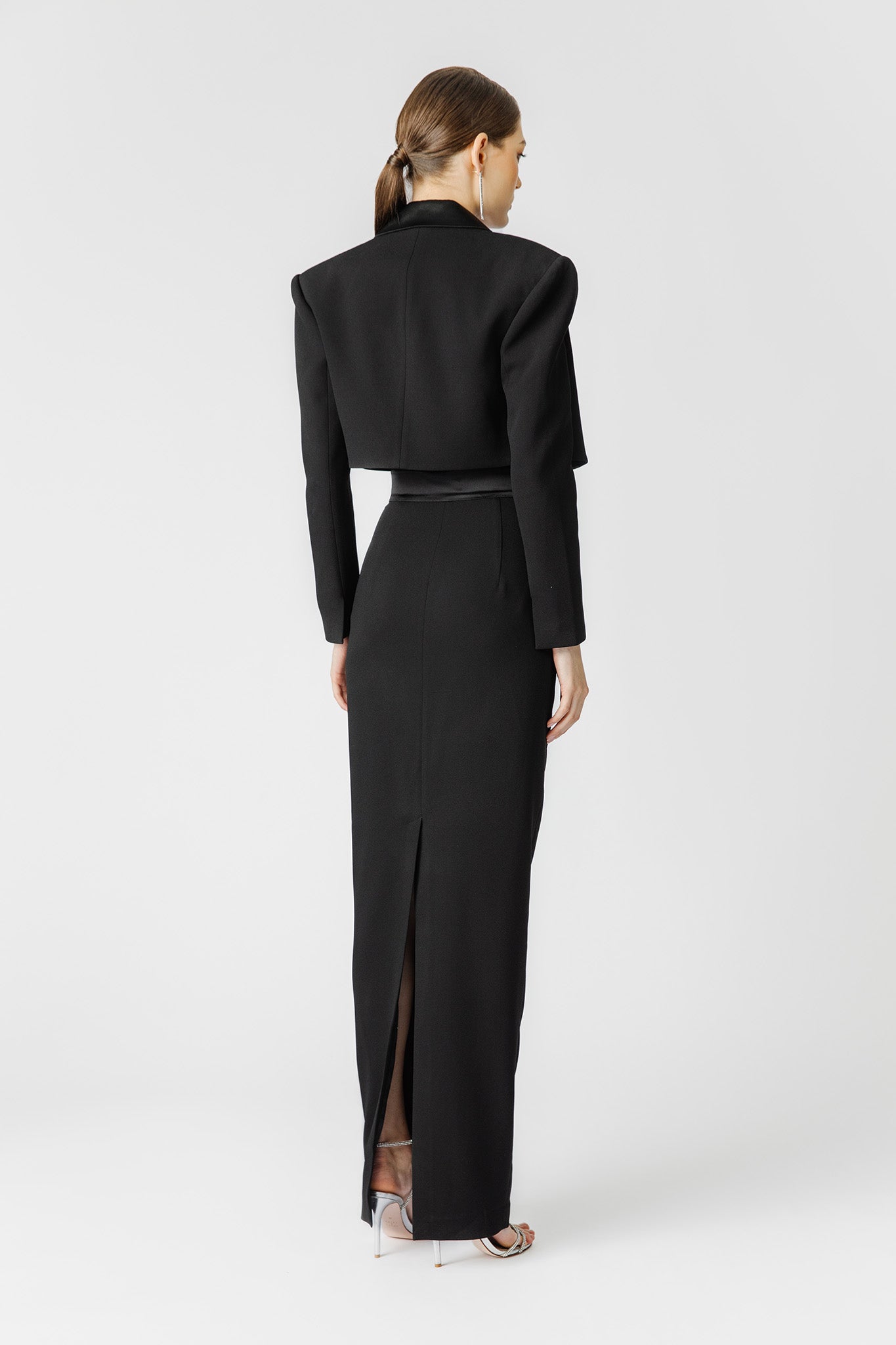SAU LEE Indya Cropped Blazer - Black / 00
