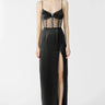 SAU LEE Isobel Satin Gown - Black / 00