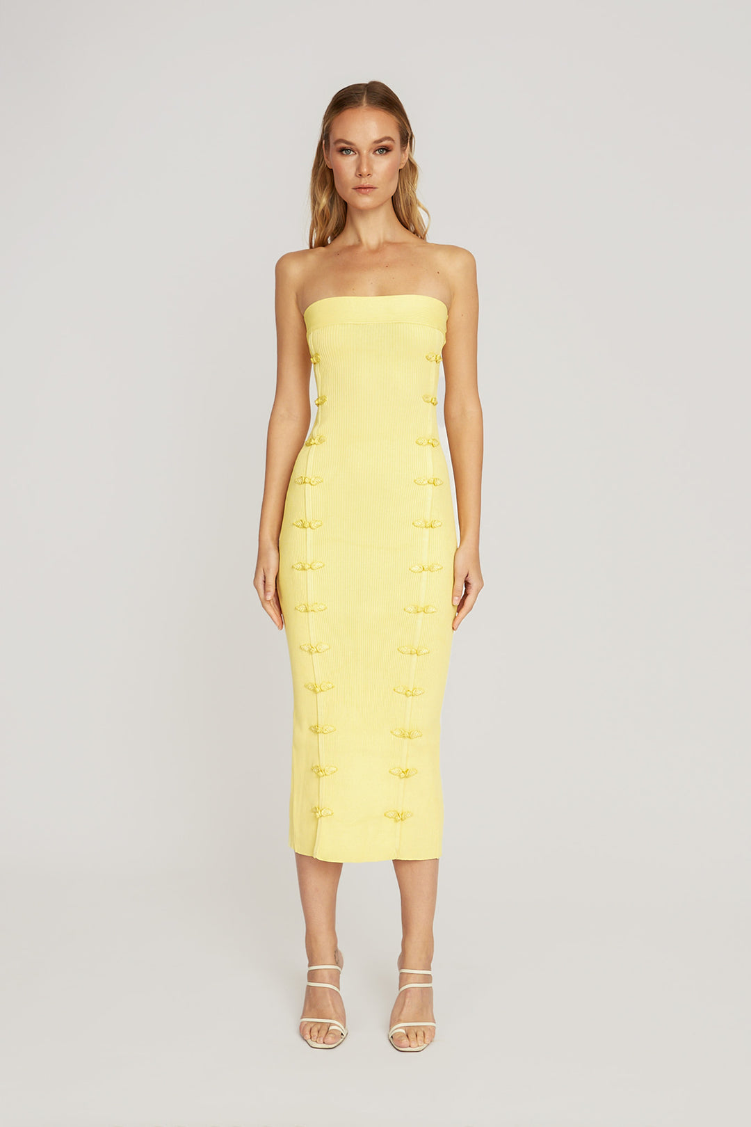 Jennifer Knit Dress - Lemon Yellow - SAU LEE