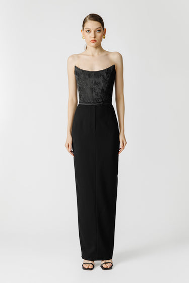 SAU LEE Josie Jacquard Top - Black / 00