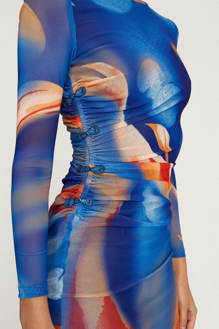 Kaia Dress - Blue Multi #Sau Lee