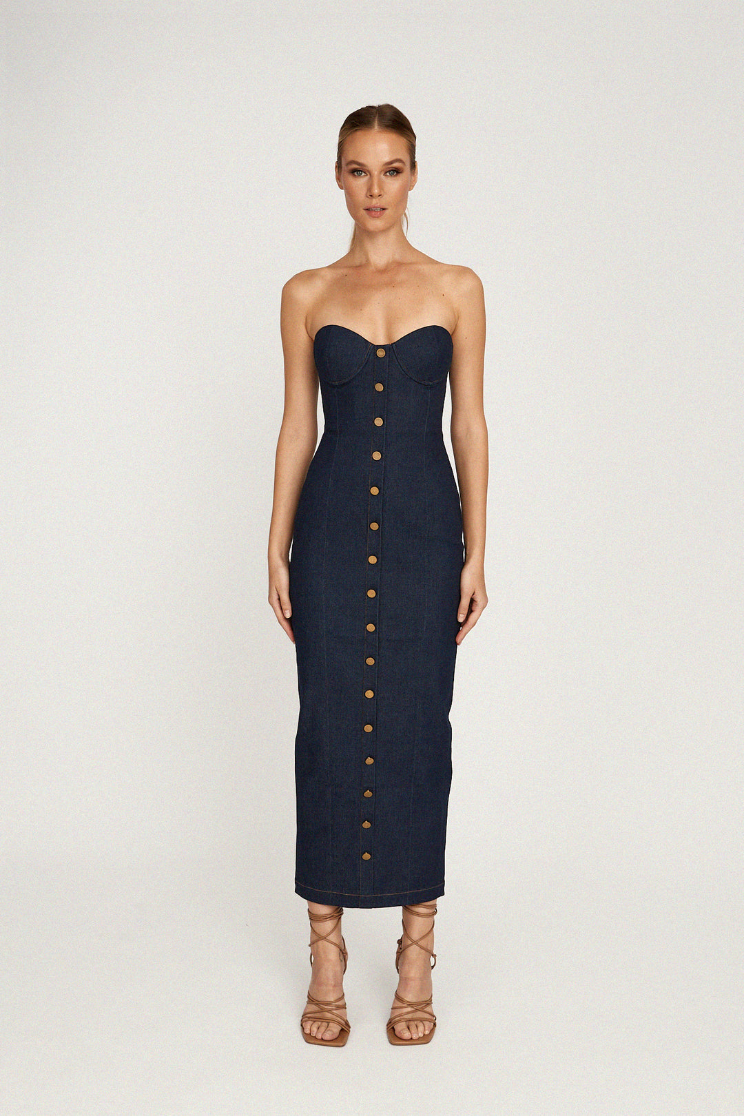 Lexi Denim Dress - Dark Denim #Sau Lee