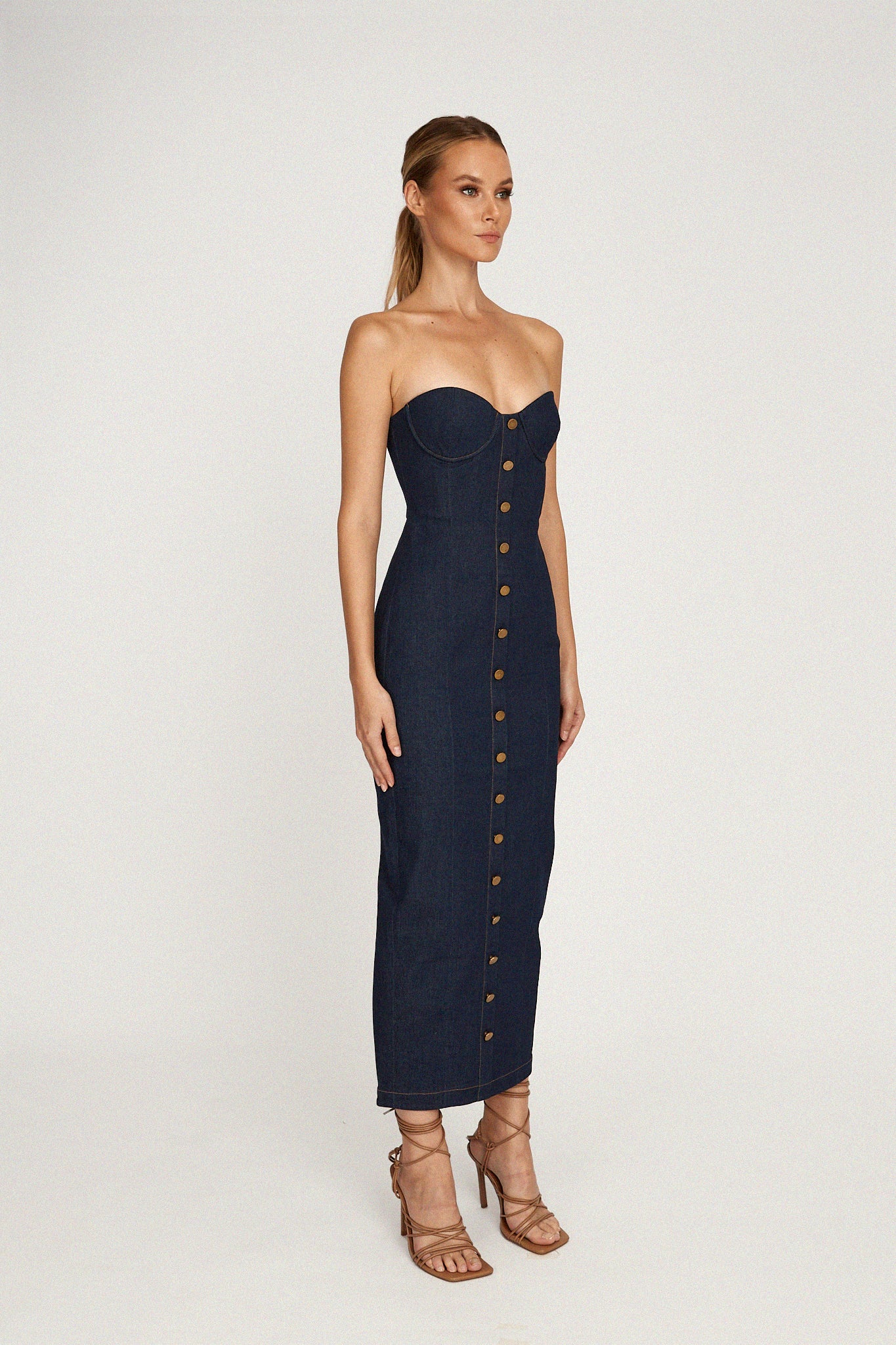 Lexi Denim Dress - Dark Denim #Sau Lee