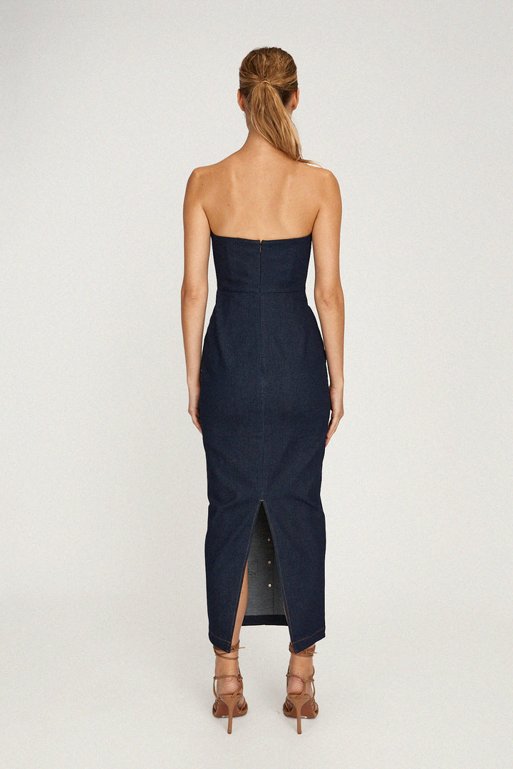 Lexi Denim Dress - Dark Denim #Sau Lee