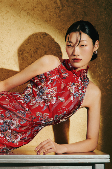 red sau lee dress SAU LEE Callie Satin Gown, Red