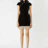 SAU LEE Margaux Velvet Mini Dress - Black / 00