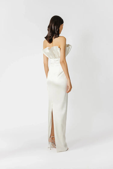 SAU LEE Noah Strapless Satin Gown - Ivory / 00