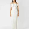 SAU LEE Noah Strapless Satin Gown - Ivory / 00