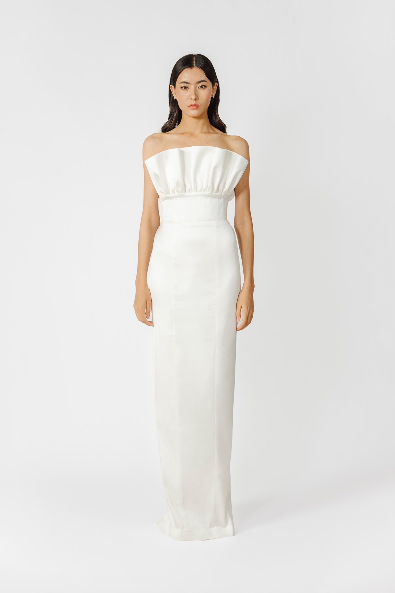 Noah Strapless Satin Gown-SAU LEE