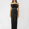 SAU LEE Noah Strapless Satin Gown - Black / 00