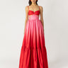 SAU LEE Nova Satin Gown - Pink Ombre / 00