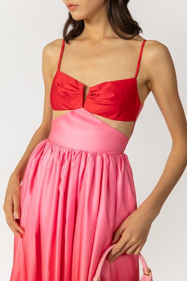 Nova Ombre Satin Cut-out Gown SAU LEE Nova Ombre Satin Cut-out Gown SAU LEE