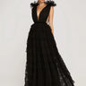 SAU LEE Sabrina Tulle Gown - Black / 00