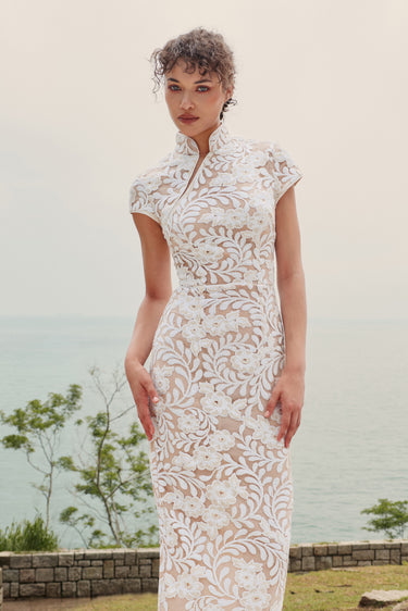 seraphine lace dress Seraphine Ecru Floral Embroidered Boudoir Robe