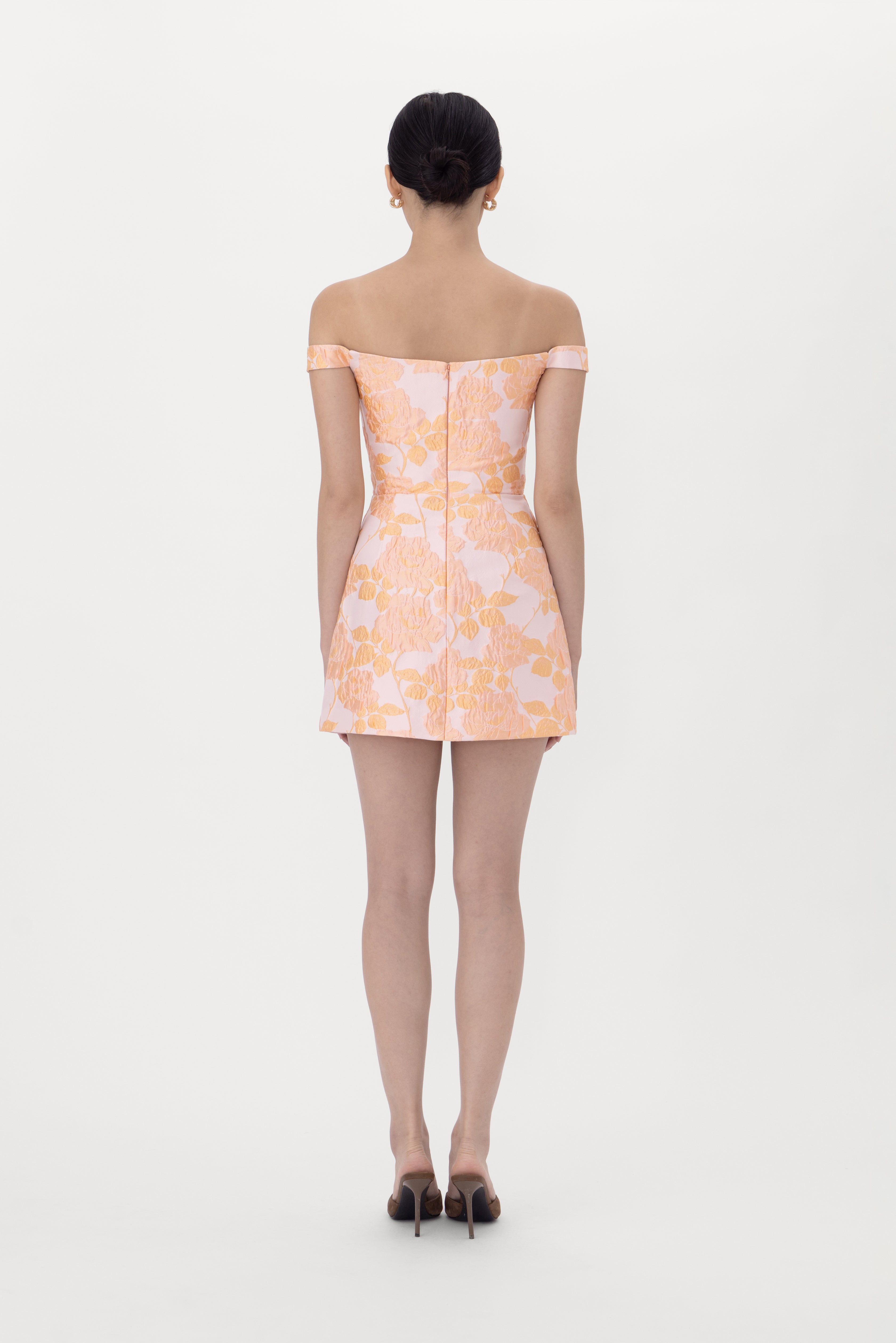SAU LEE Alice Mini Dress, Peach Pink