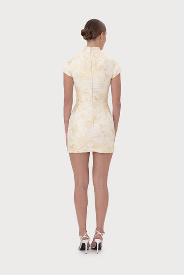 chinese jacquard mini dress SAU LEE | JEN CHINESE JACQUARD MINI DRESS SIZE: 4