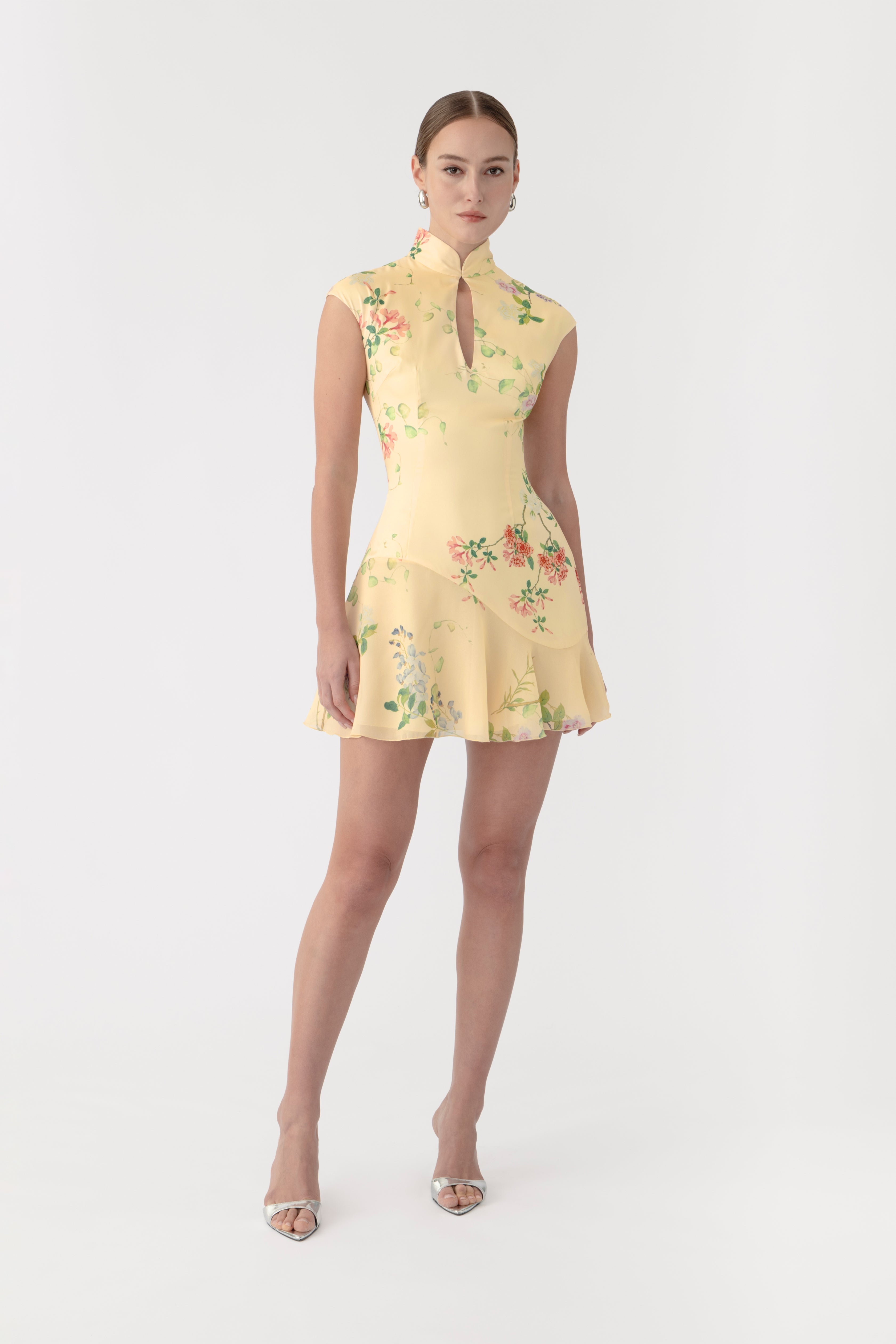 sau lee aster mini dress SAU LEE Lili Mini Dress, Soft Yellow