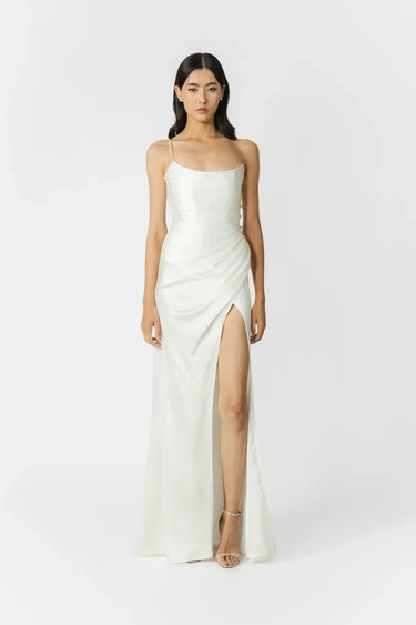 SAU LEE Pasha Satin Gown - Ivory / 00