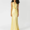 SAU LEE Pearl Satin Gown - Popcorn Yellow / 00