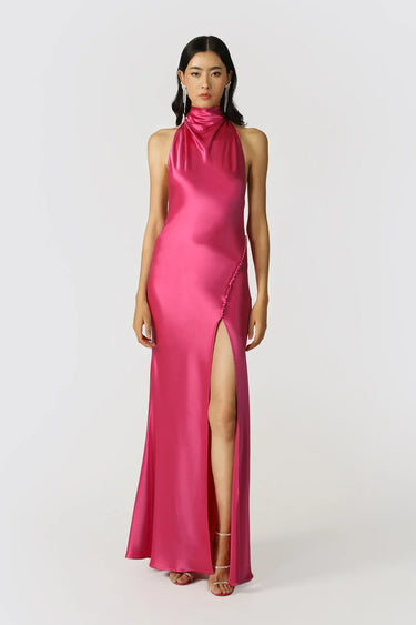 Penelope Backless Satin Gown-SAU LEE