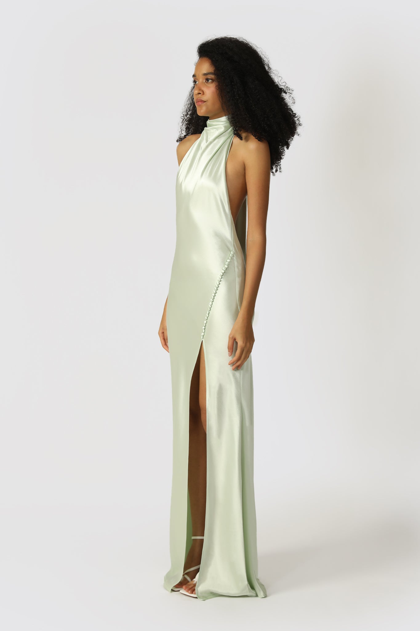 Penelope Backless Satin Gown-SAU LEE