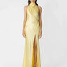 SAU LEE Penelope Backless Satin Gown - Popcorn Yellow / 00