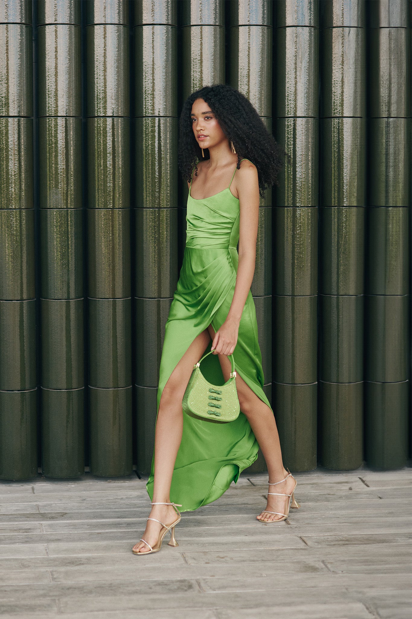 SAU LEE mini sau CRYSTAL MINI BAG - Apple Green