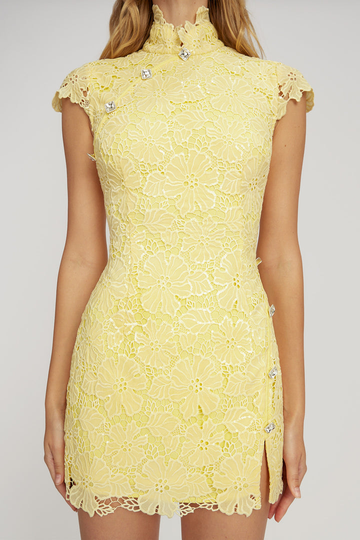 Rae Dress - Lemon Yellow