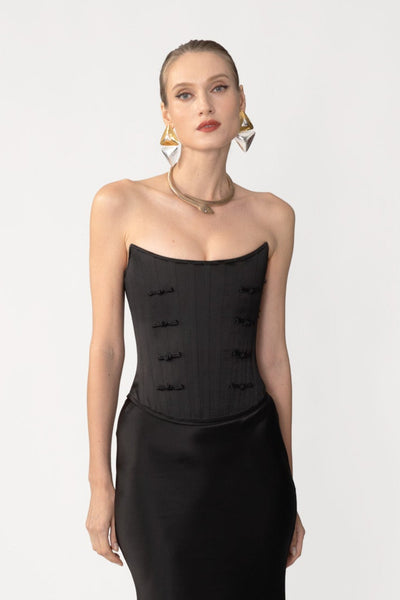 Della Satin Corset Top – SAU LEE