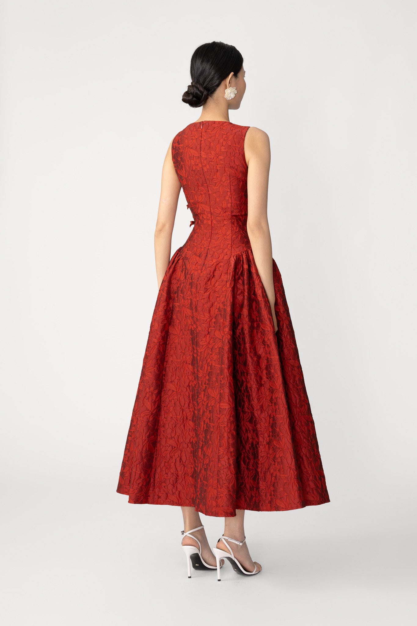 francesca's red long sleeve dress Long Dress Francesca Red