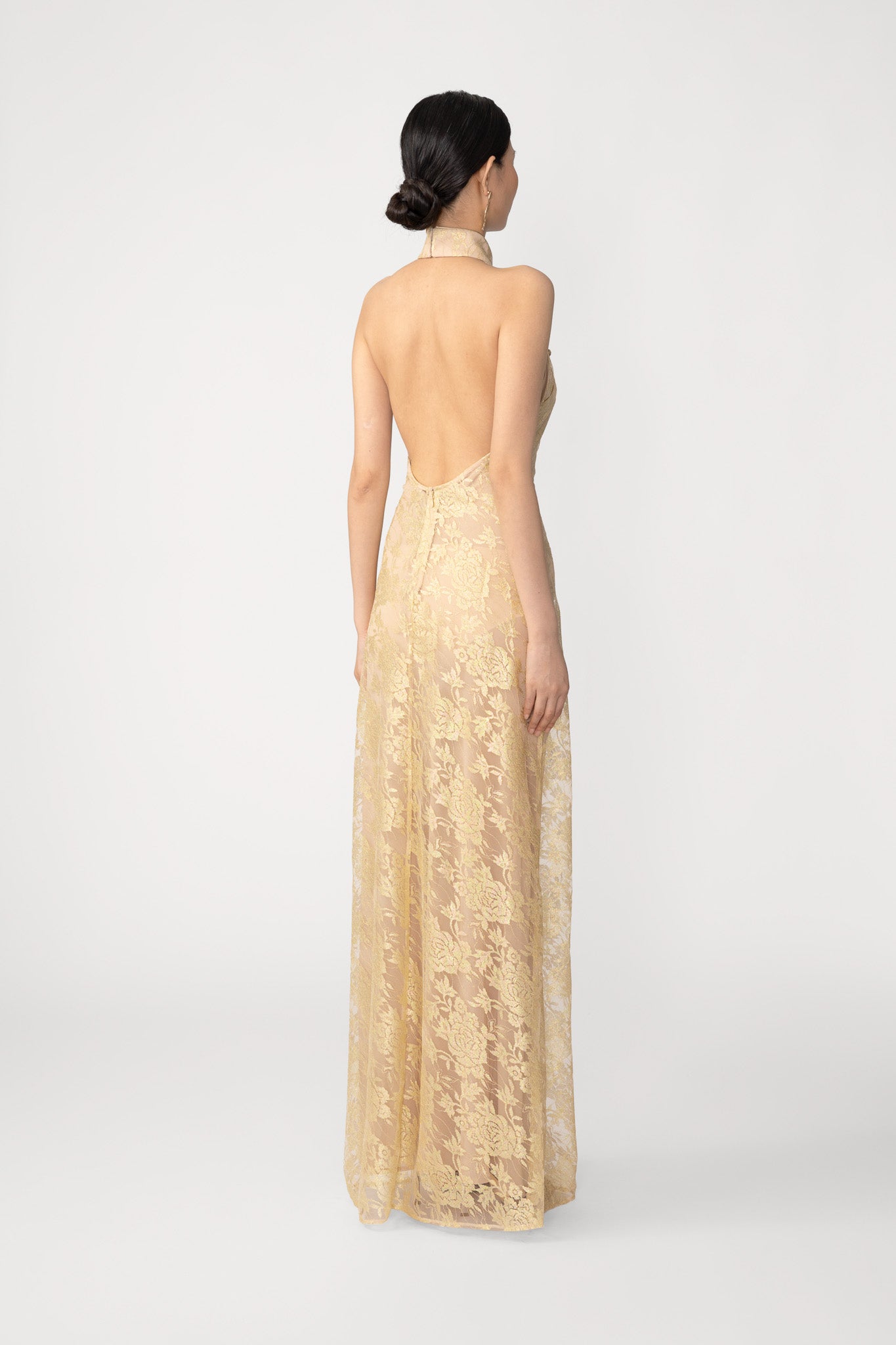 sau lee gold dress SAU LEE Pearl Satin Gown, Popcorn Yellow / 12