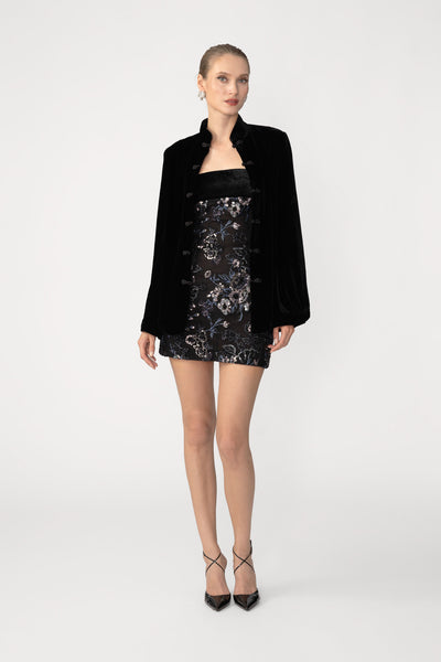 ジャケット・アウター SHELLAC VELOUR FABRIC BLACK BLOUSON Dominic Velvet Jacket – SAU LEE
