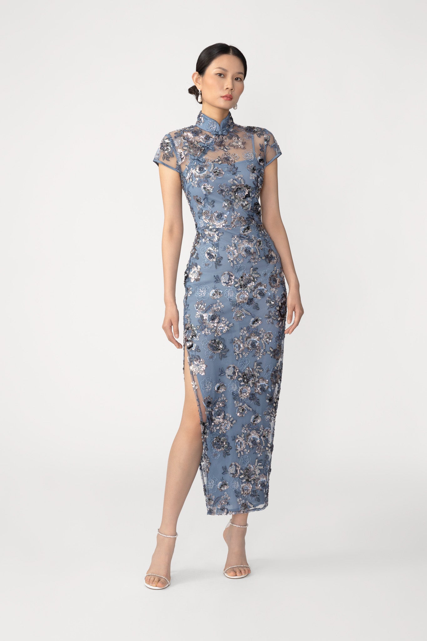 Adriana Embroidered Midi Dress
