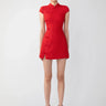 SAU LEE Natasha Tweed Mini Dress - Red / 00